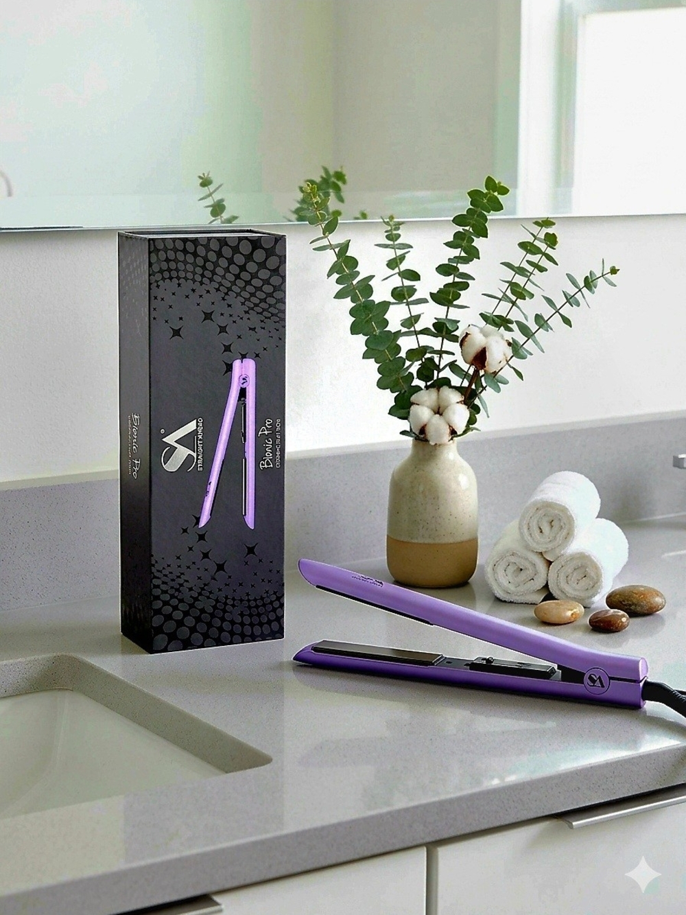 Straight Ahead Bionic Pro Ceramic Flat Iron Purple- Still In Plastic - MSRP $450